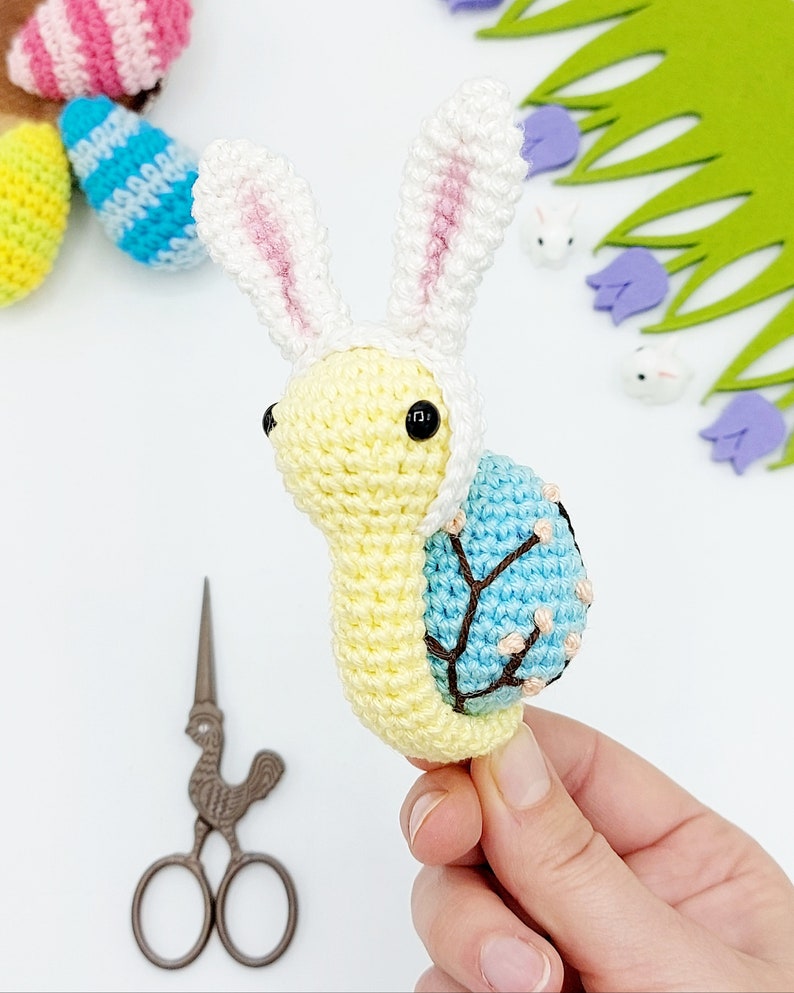 PATTERN: Easter Snail Crochet Pattern, Amigurumi Crochet Pattern, Shelsa, the Easter Snail, Amigurumi Pattern image 3