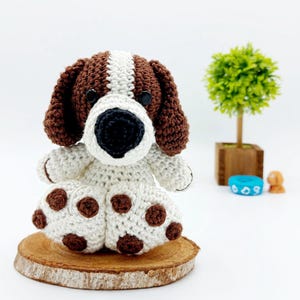 PATTERN: Cute Dog Crochet Pattern. Amigurumi Crochet Pattern.  Boris the Tough Dog  Amigurumi Pattern