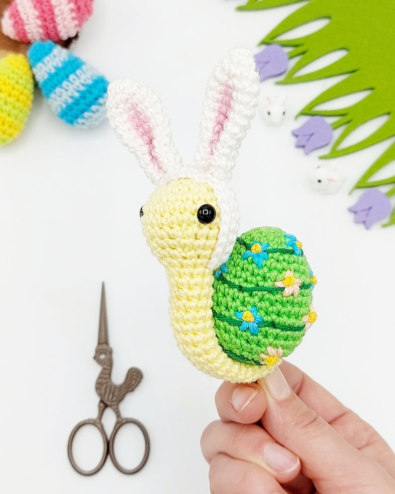 PATTERN: Easter Snail Crochet Pattern, Amigurumi Crochet Pattern, Shelsa, the Easter Snail, Amigurumi Pattern image 4