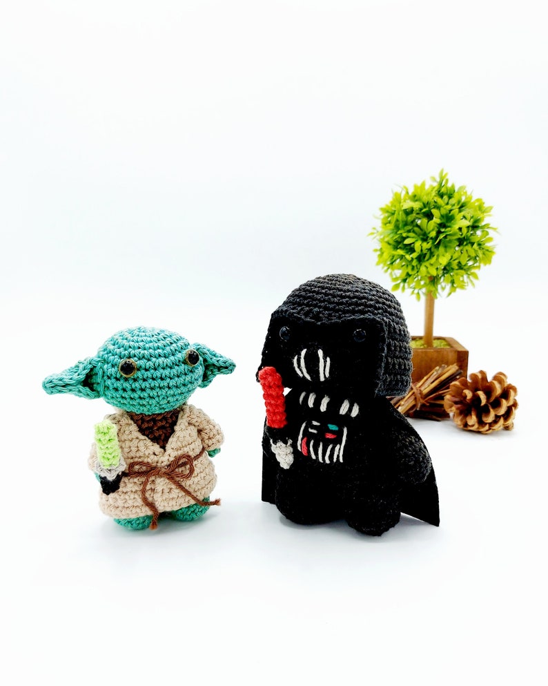 PATTERN: Amigurumi Pattern Yoda, Crochet Pattern Yoda, Star Wars Yoda image 4