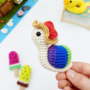 MODÈLE : Modèle d'escargot d'été amigurumi, Modèle d'escargot d'été au crochet, Shelana, l'escargot d'été