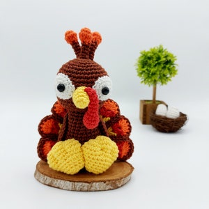 PATTERN: Turkey Crochet Pattern, Amigurumi Crochet Pattern,  Ted, the Silly Turkey, Amigurumi Pattern