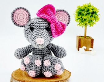 PATTERN: Mouse Crochet Pattern, Amigurumi Crochet Pattern,  Mia, the Sweer Mouse, Amigurumi Pattern