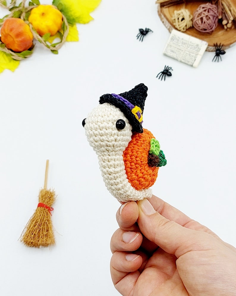 PATTERN: Pumpkin Snail Crochet Pattern, Amigurumi Crochet Pattern, Shelma, the Pumpkin Snail, Amigurumi Pattern image 4