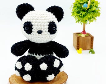 PATTERN: Crochet Panda Pattern, Amigurumi Crochet Pattern,  Pim, the Cuddly Panda, Amigurumi Pattern