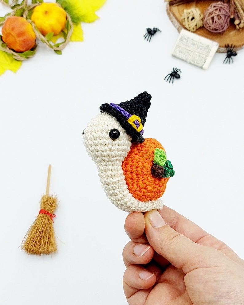 PATTERN: Pumpkin Snail Crochet Pattern, Amigurumi Crochet Pattern, Shelma, the Pumpkin Snail, Amigurumi Pattern image 3