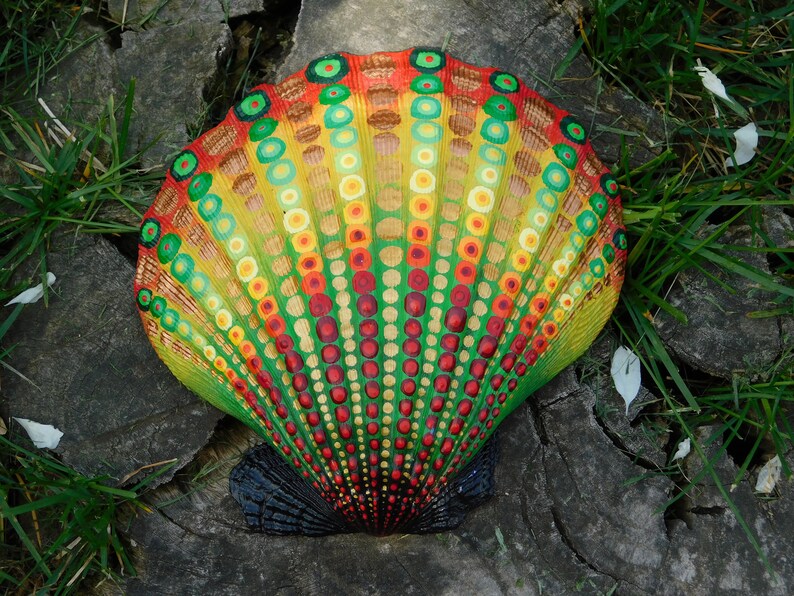 Mermaid Seashell Large Lion's Paw Seashell Rastafari Etsy