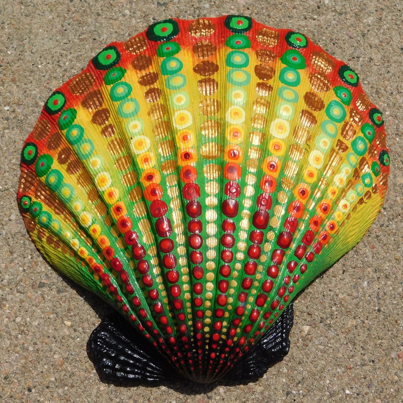 Mermaid Seashell Large Lion's Paw Seashell Rastafari Etsy