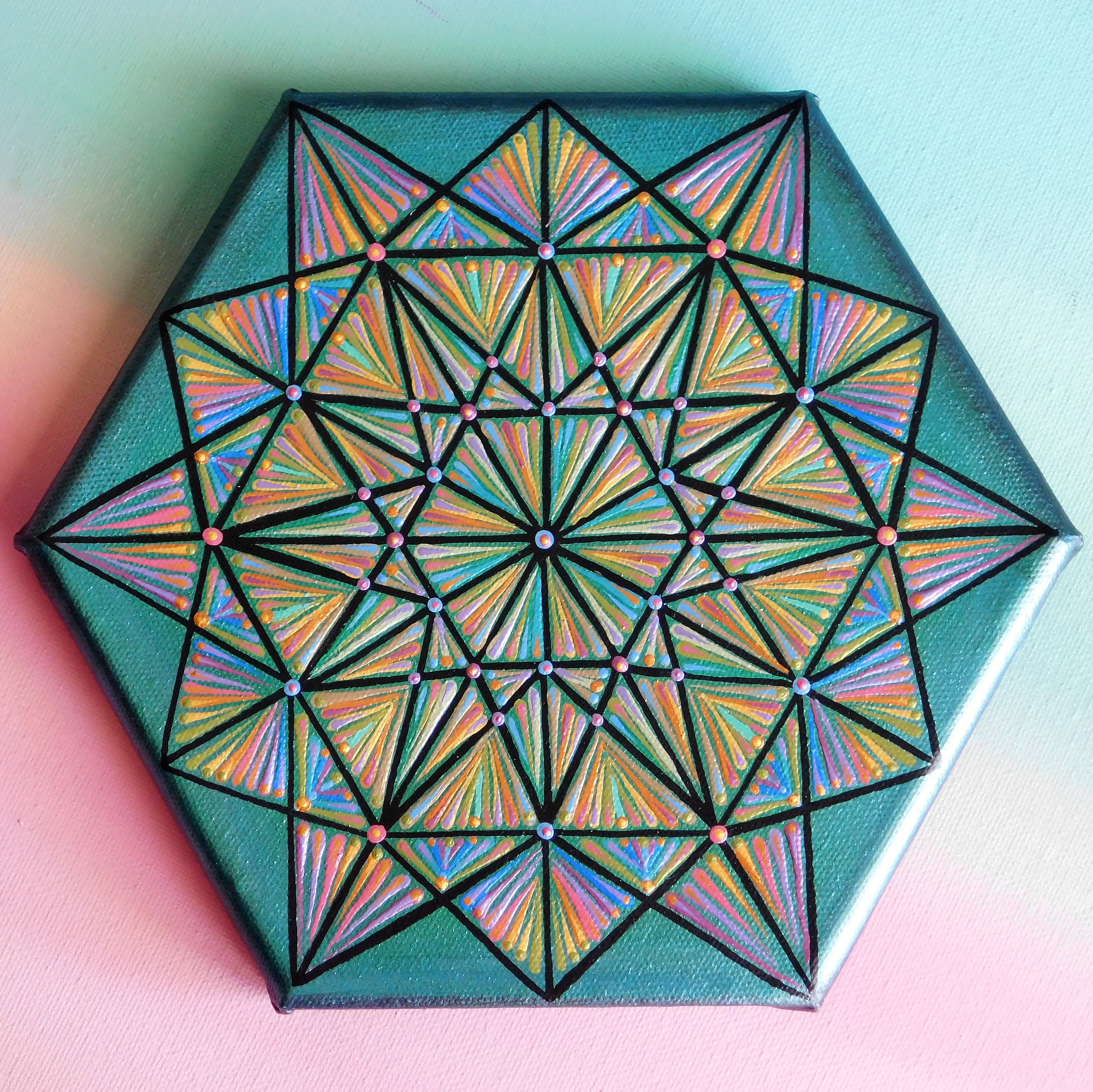 Mandala Painting Stained Glass Mandala Design Art by Kaila | Etsy