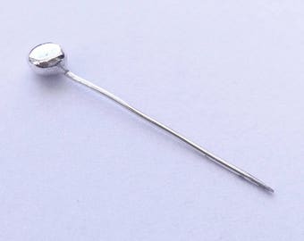 Épingle de cravate minimaliste en argent sterling. Accessoires de mariage. Tenue de marié. Épingle à cravate gothique dieselpunk. Design scandinave.