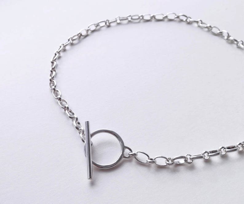 Discreet Day Collar sm Toggle Necklace Sterling Silver O Ring Choker Rocker Necklace Scandinavian Silver Submissive Day Collar Jewelry Chains Bgc Sedahotels Com