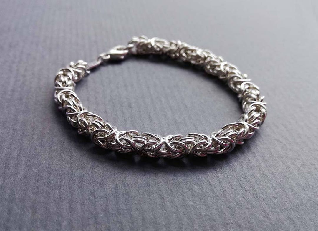 Viking Bracelet 5.75 Mm. Byzantine Sterling Silver - Etsy