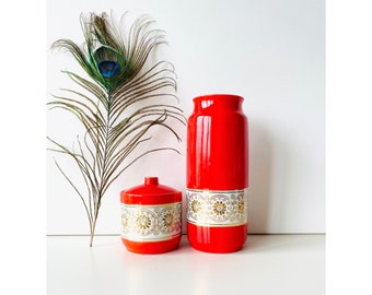 Vtg Hollohaza 1777 ハンガリー Bulbuos 花瓶 磁器 グリーン 花