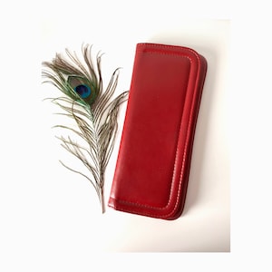 Vintage Dark Red Leatherette Handbag, Mid Century Fashion Clutch, Hand Held Purse, Faux Leather Evening Handbag,
