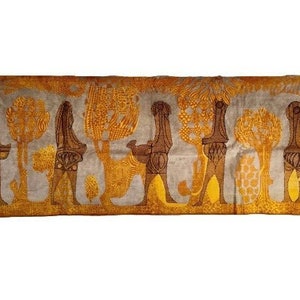 Modern midcentury wall hanging, Velvet wall carpet, Mid century textile hanging, Large living room tapestry, MCM thread wall art