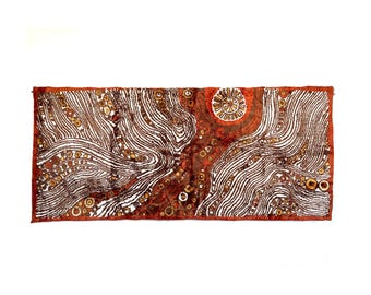 Vintage Midcentury Modern wall hanging tapestry carpet, Retro wall art 1960s, Velvet wall moquette, MCM living room wall decor rug