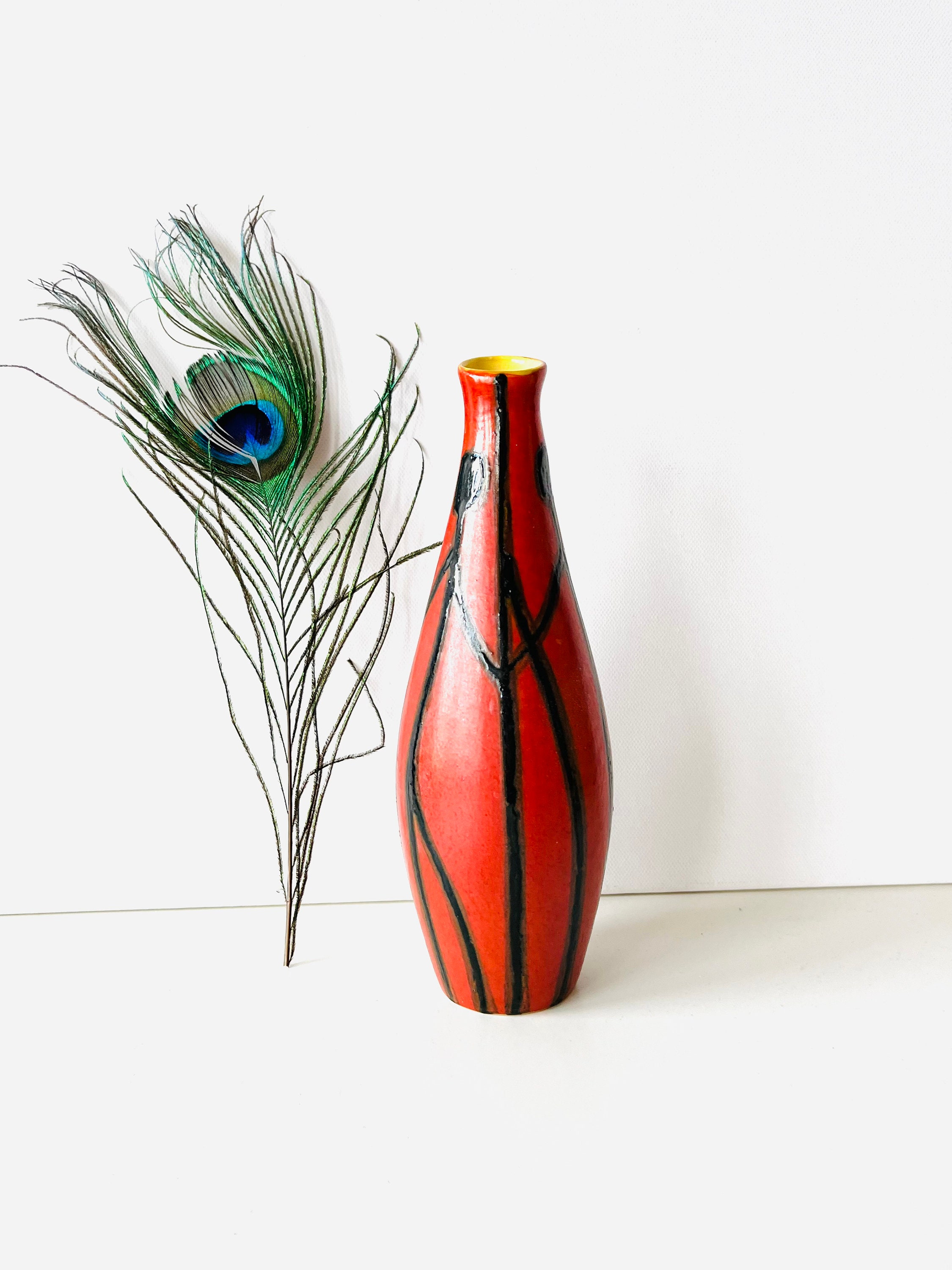 花瓶・フラワースタンド 1970s Tofej Hungary Red Bottle Vase il_fullxfull.5623237966_6htf.jpg