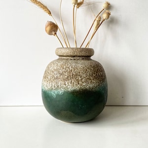 Vintage SCHEURICH KERAMIK Fat Lava vase, 284-19 West Geman Pottery 1970s, Midcentury ceramic belly vase, Retro WGP, Space age design