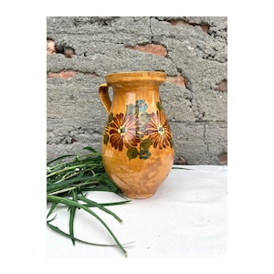Hungarian Primitive Jug, Vintage Vase, Rustic Pottery Pitcher, Traditional Rural Pot, Historic Vessel, Antique Clay Vase, Farmhouse Decor
