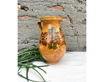Hungarian Primitive Jug, Vintage Vase, Rustic Pottery Pitcher, Traditional Rural Pot, Historic Vessel, Antique Clay Vase, Farmhouse Decor