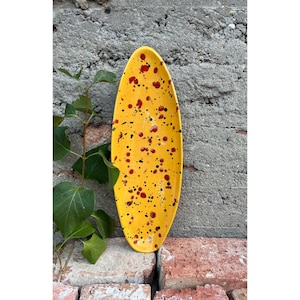 Mid Century Modern Art Ceramic Wall Plate, Vintage Ceramics, Mid Century Art Abstract Pattern, Wall Decor,Table Decor Jewelry Trinket Holder