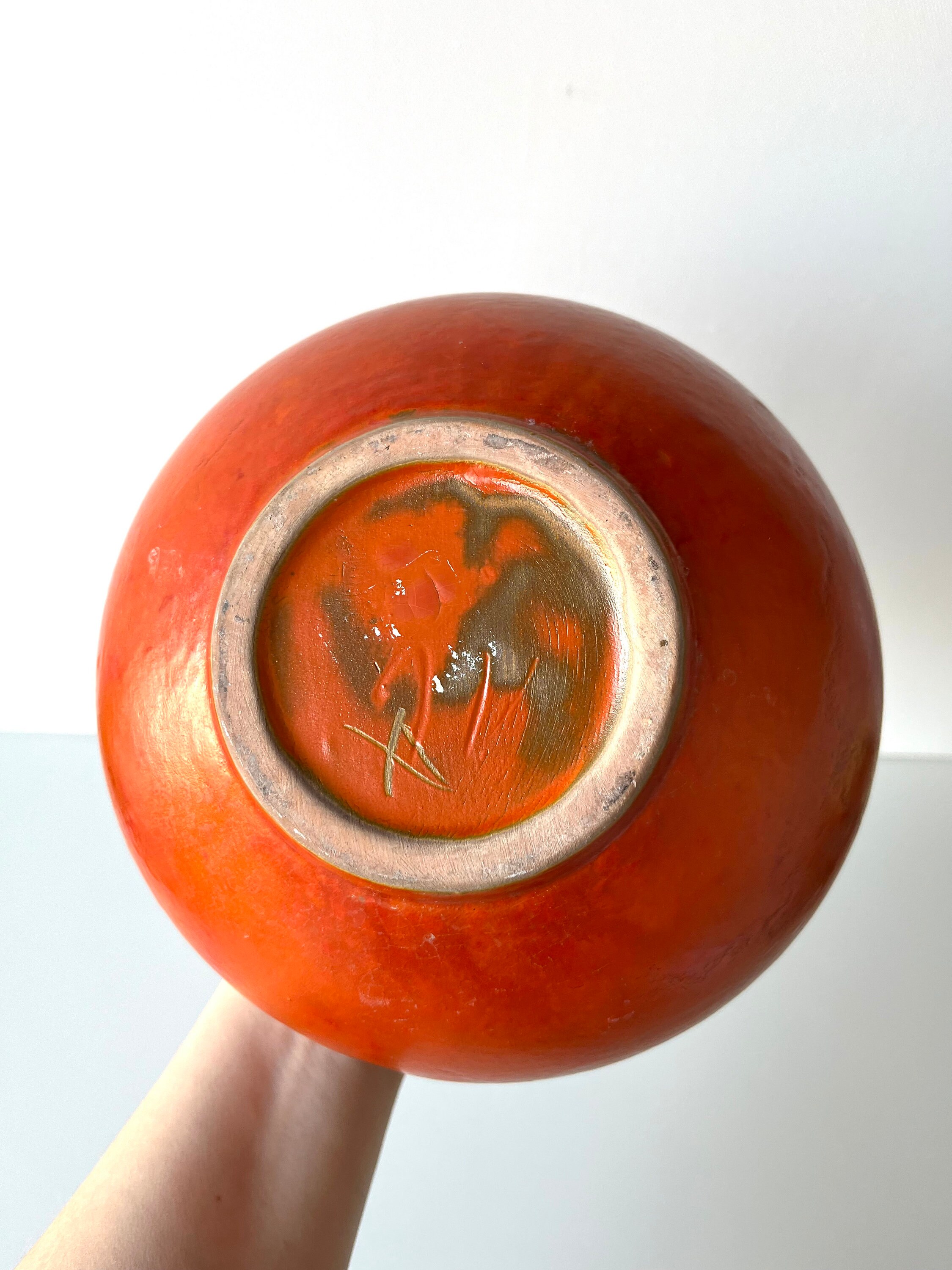 インテリア小物 1970s Tofej Hungary Red Bottle Vase