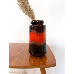 Vintage SCHEURICH KERAMIK Fat Lava vase, 549-21 West Geman Pottery 1970s, Midcentury ceramic fat lava vase, Retro WGP, Space age design