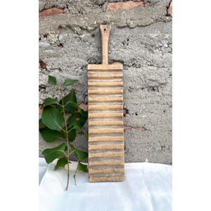 Antique Primitive Wooden Mangle Washing Board, Folk Washboard, Antique Ironing Board, Farmhouse Country Rustic Home Decor