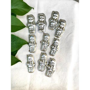 Vintage Cookie/Chocolate Molds Set, 1970s Retro Metal Baking Tins, Antique Metal, Set of 10 Forms Moulds for Bisquits Cookies,