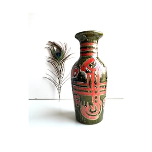 Vintage Mid-century Hungarian Istvan Erdelyi Ceramic Vase, Hungary