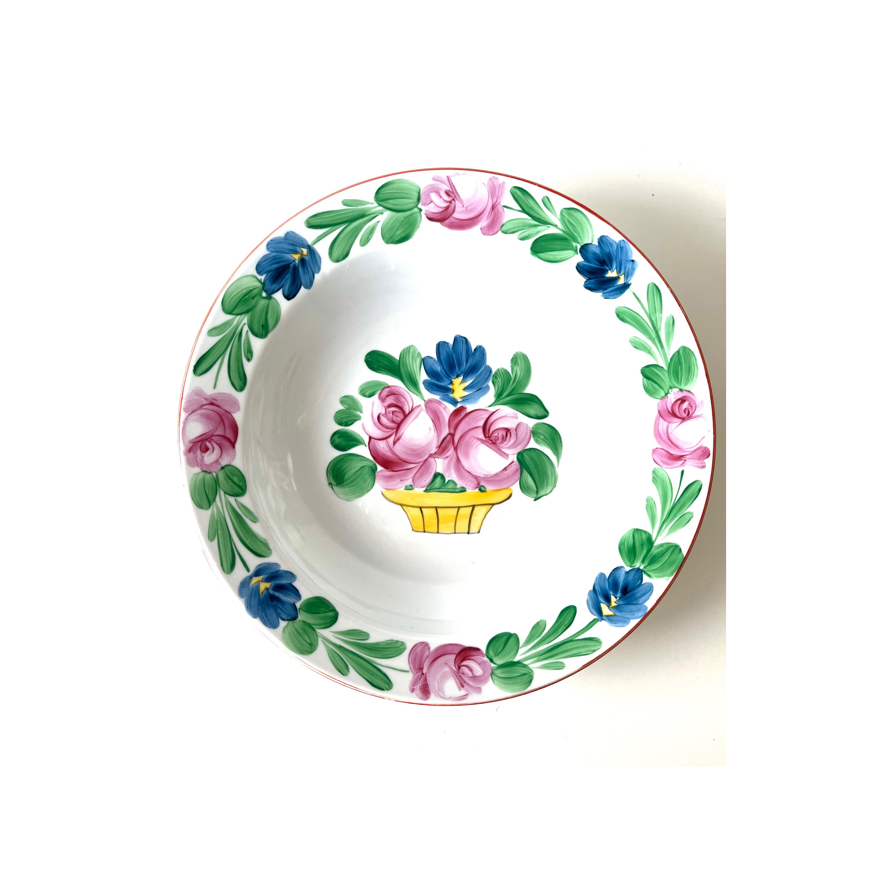 フローラルデザインの陶器花瓶　 ハンガリー製ホロハーザ フローラルデザインの陶器花瓶 ハンガリー製ホロハーザ ハンガリー