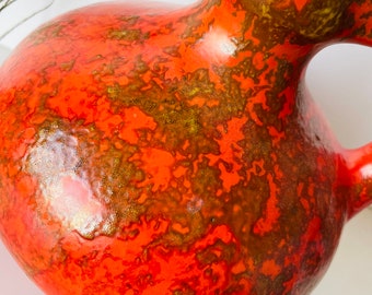 Midcentury Tófej Vintage Retro Hungarian Keramik Fat Lava Vase