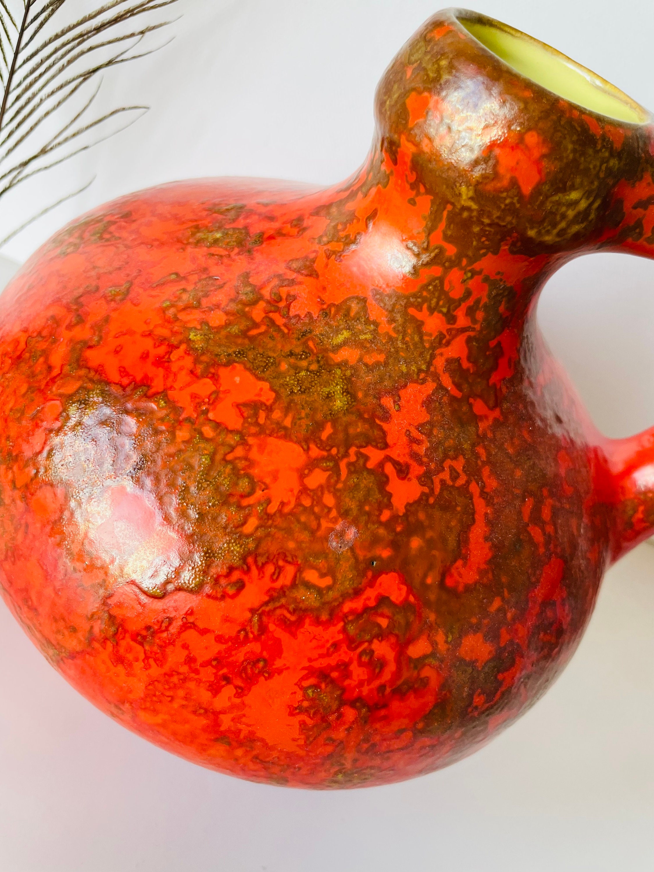 Midcentury Tófej Vintage Retro Hungarian Keramik Fat Lava Vase