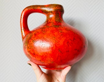 Midcentury Tófej Vintage Retro Hungarian Keramik Fat Lava Vase