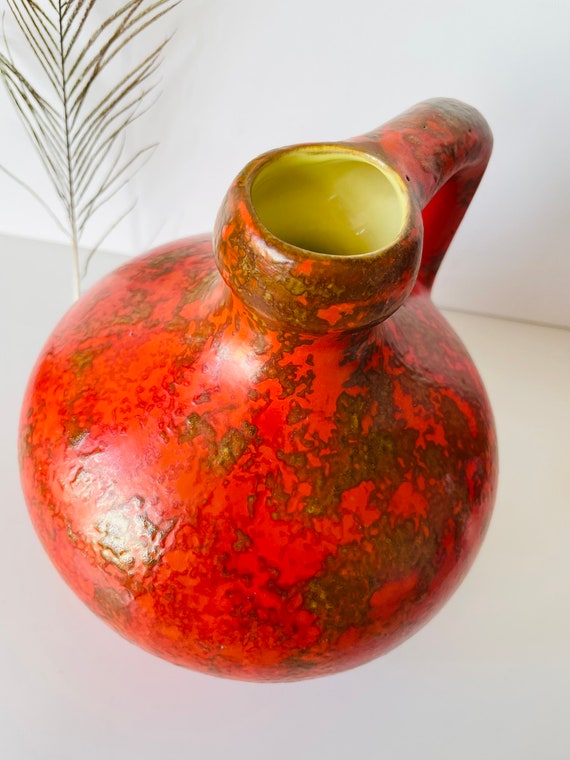 Midcentury Tófej Vintage Retro Hungarian Keramik Fat Lava Vase