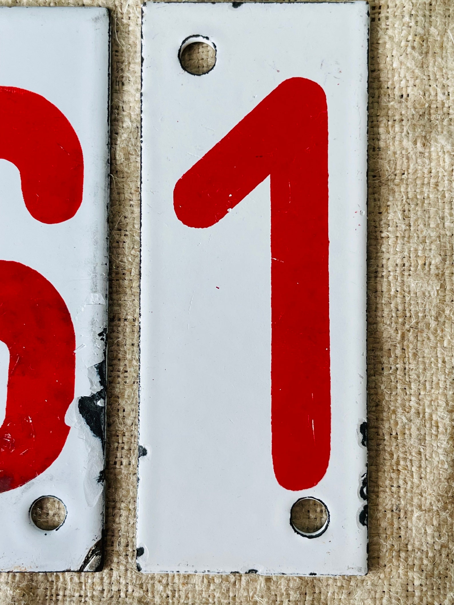 Vintage Enamel House Number, Metal House Plate Retro Number 1960s ...