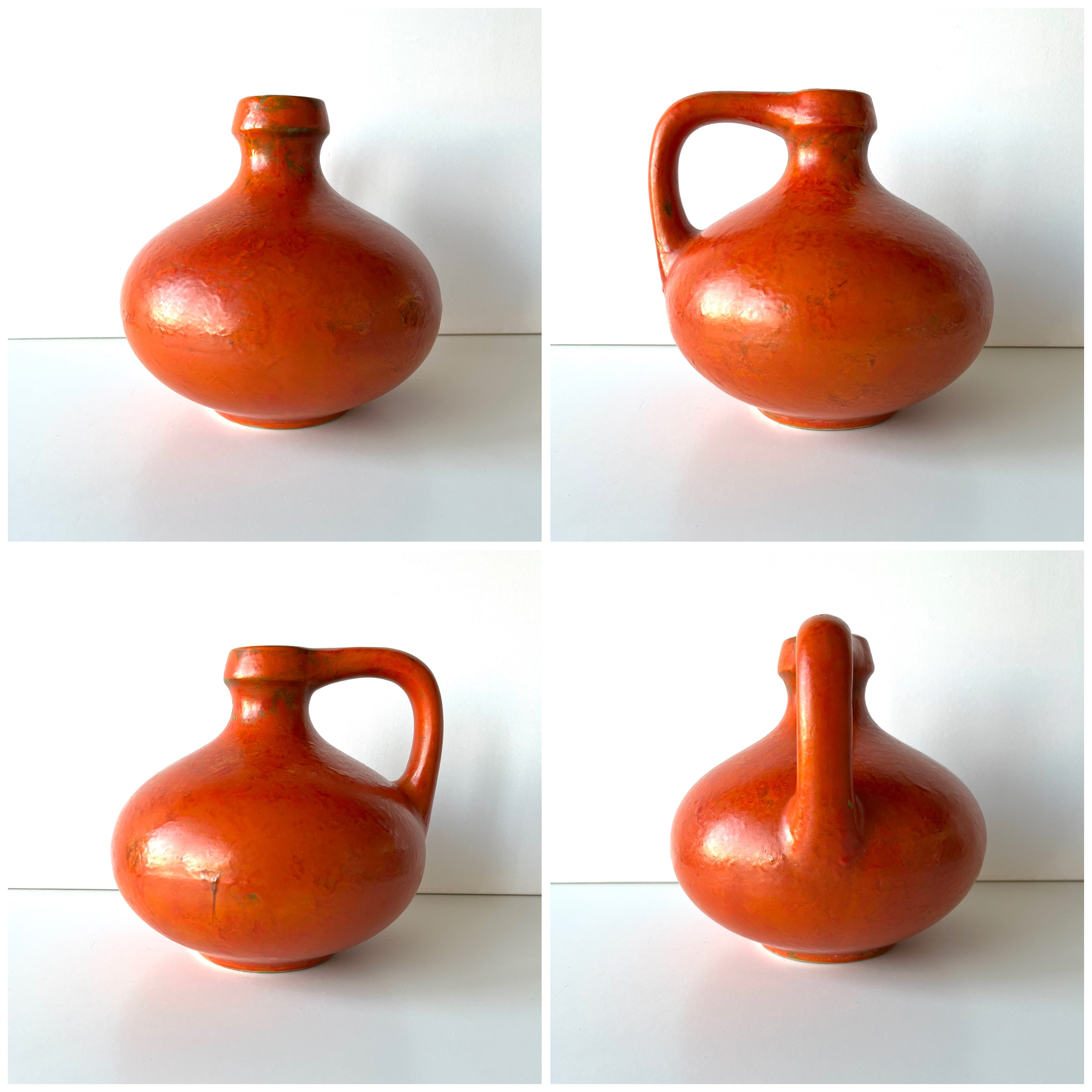 Midcentury Tófej Vintage Retro Hungarian Keramik Fat Lava Vase 