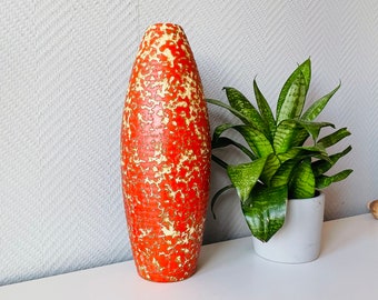 Vintage Mid-century Modern Hungarian Tófej Ceramic Fat Lava Vase