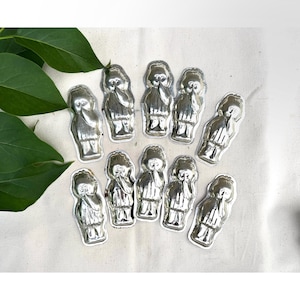 Vintage Cookie/Chocolate Molds Set, 1970s Retro Metal Baking Tins, Antique Metal, Set of 10 Forms Moulds for Bisquits Cookies,