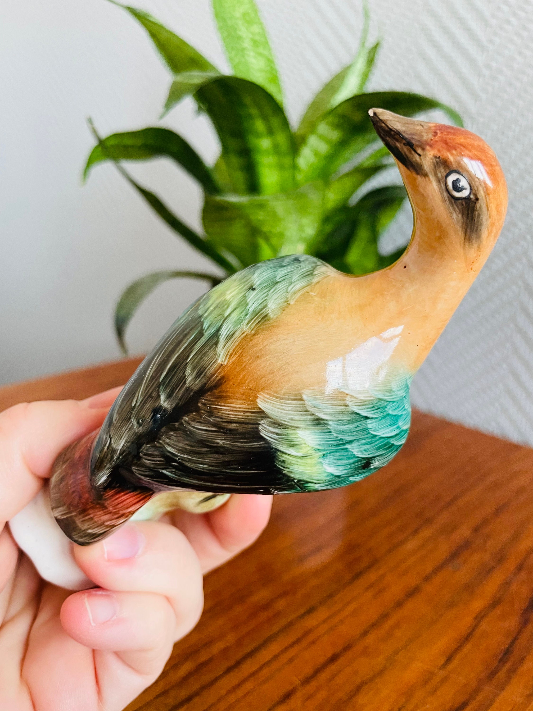 Vintage Ceramic Hand Painted Bird Figurine Porcelain Finch Etsy