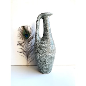 Rustic Brutalist Mid Century Hungarian Pottery Retro Artistic Vase, Vintage Ceramic Fat Lava Vase, Studio Pottery 1960s, Modernist Vase