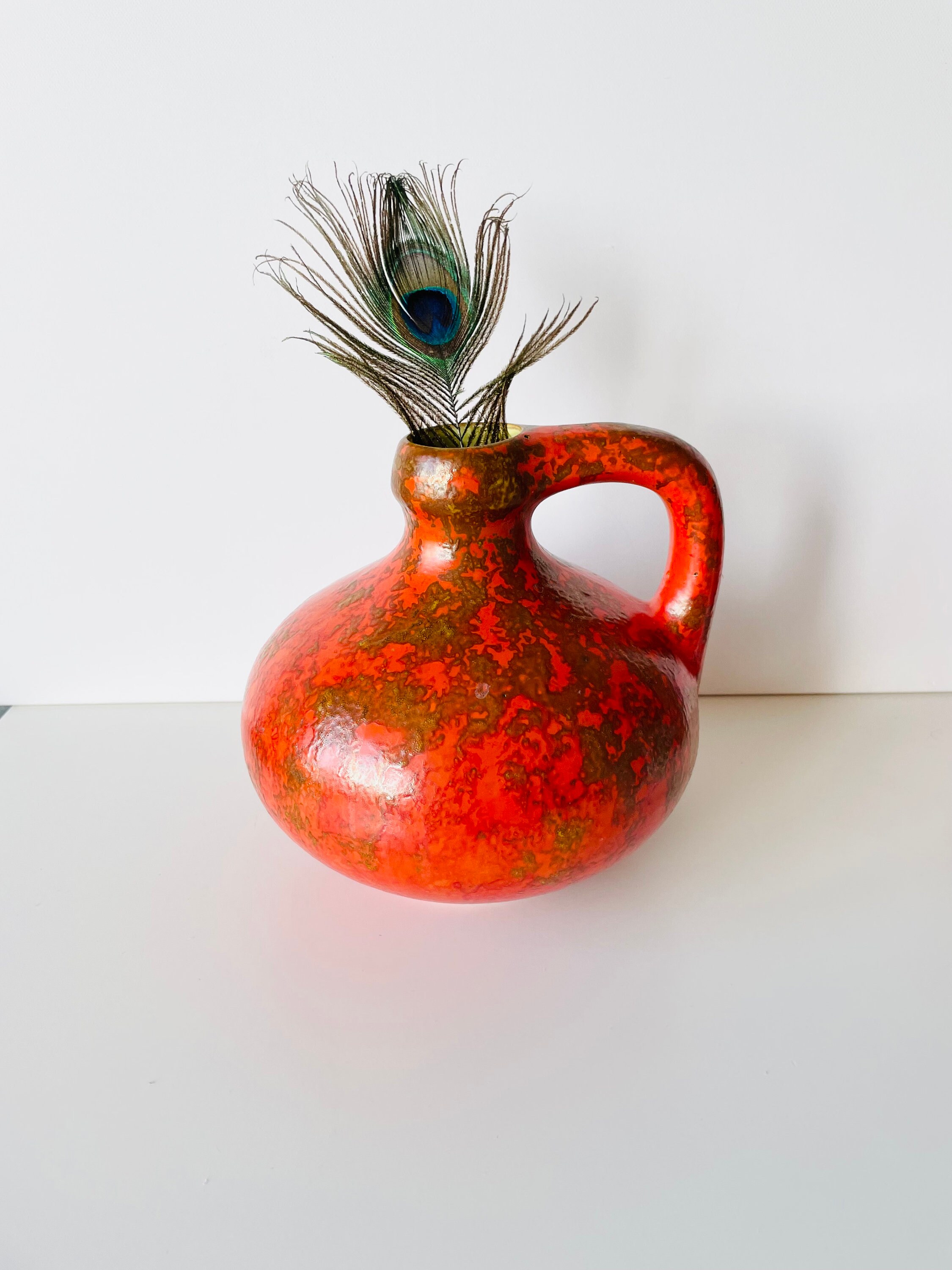 Midcentury Tófej Vintage Retro Hungarian Keramik Fat Lava Vase