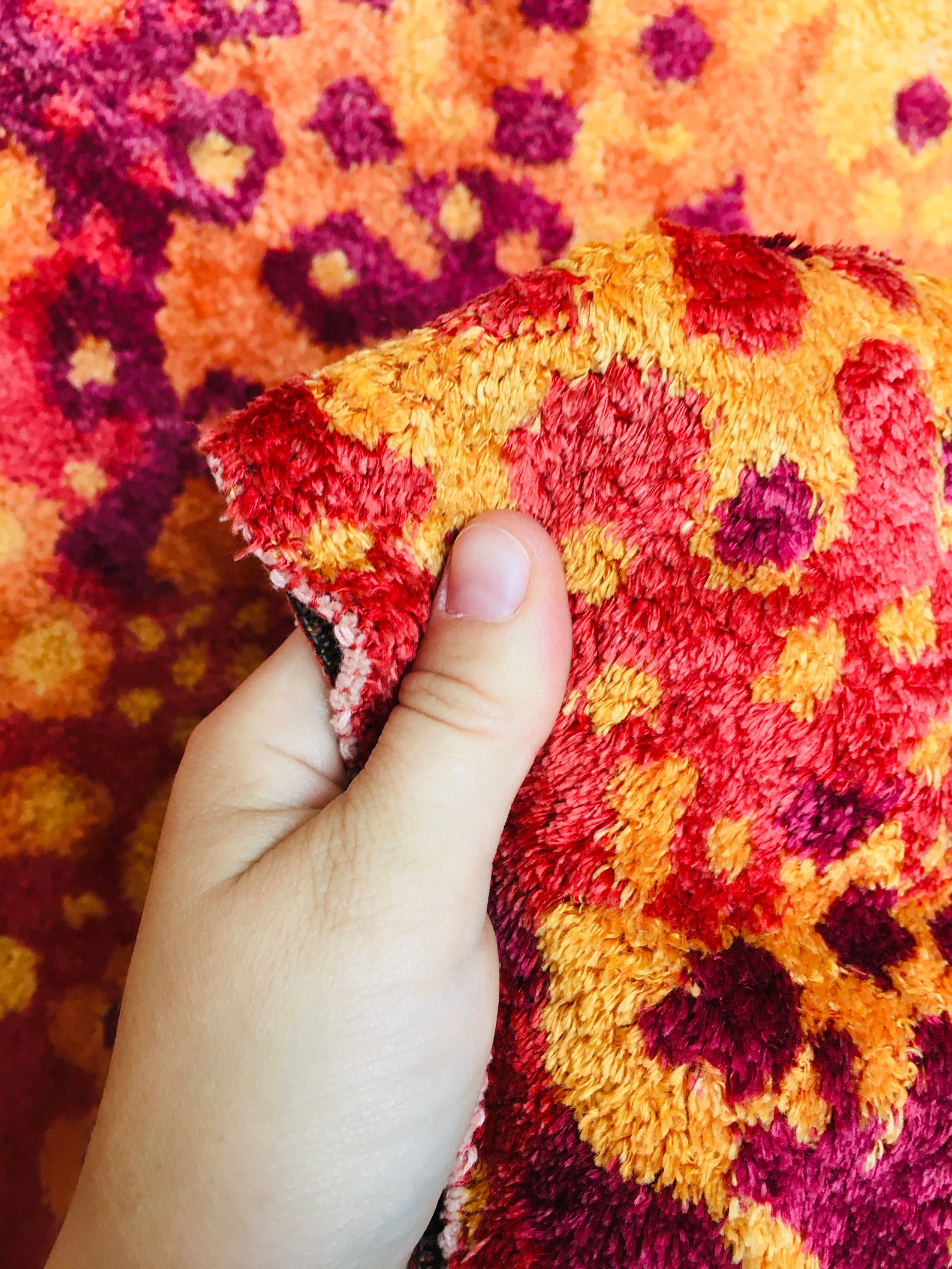 Vintage Velvet Wall Tapestry Midcentury Modernist Retro Home Etsy