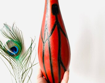 Midcentury Tófej Vintage Retro Hungarian Keramik Fat Lava Vase