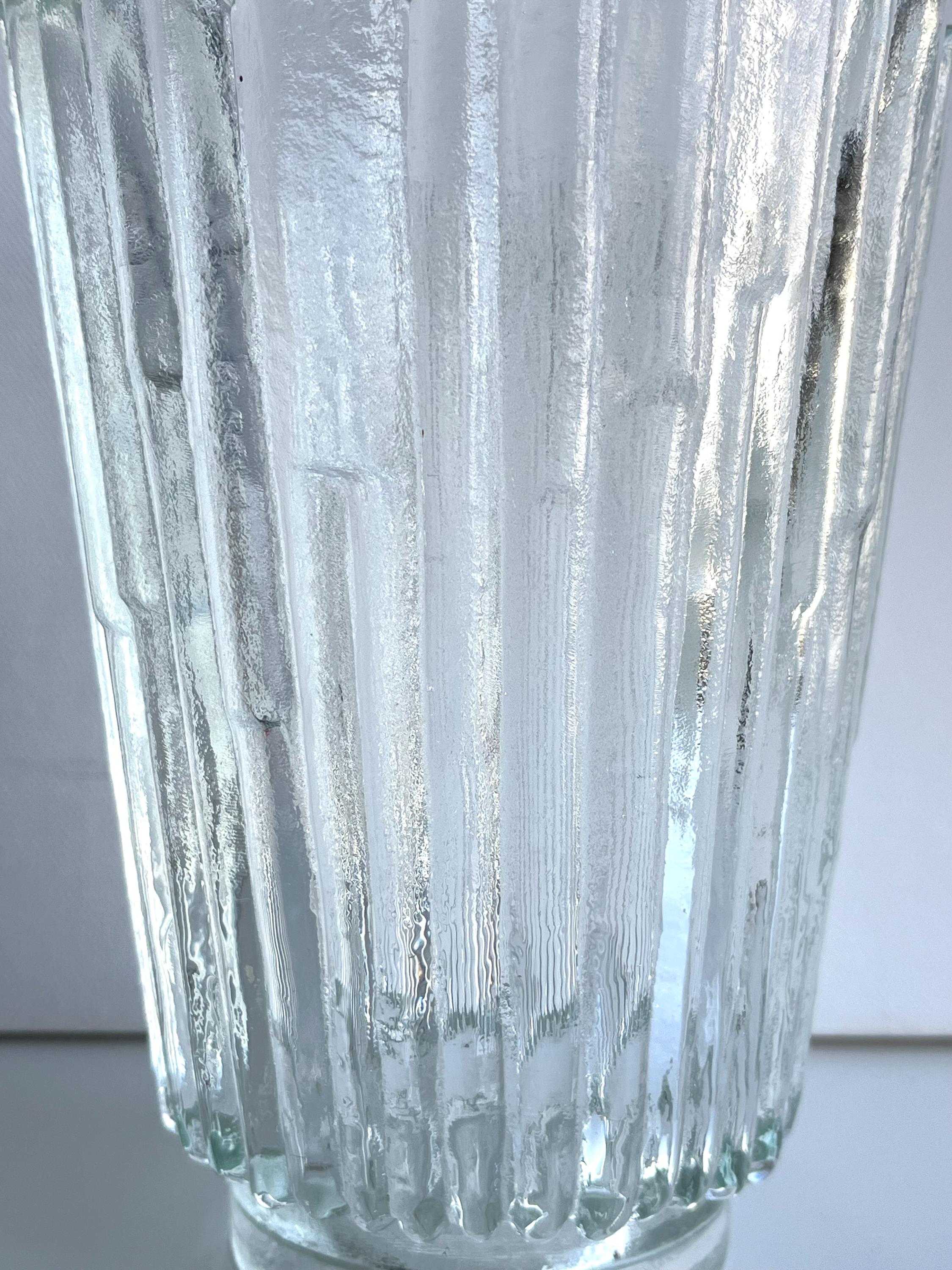 Vintage Midcentury Glass Vase by Pavel Panek for Libochvice, 1979 ...