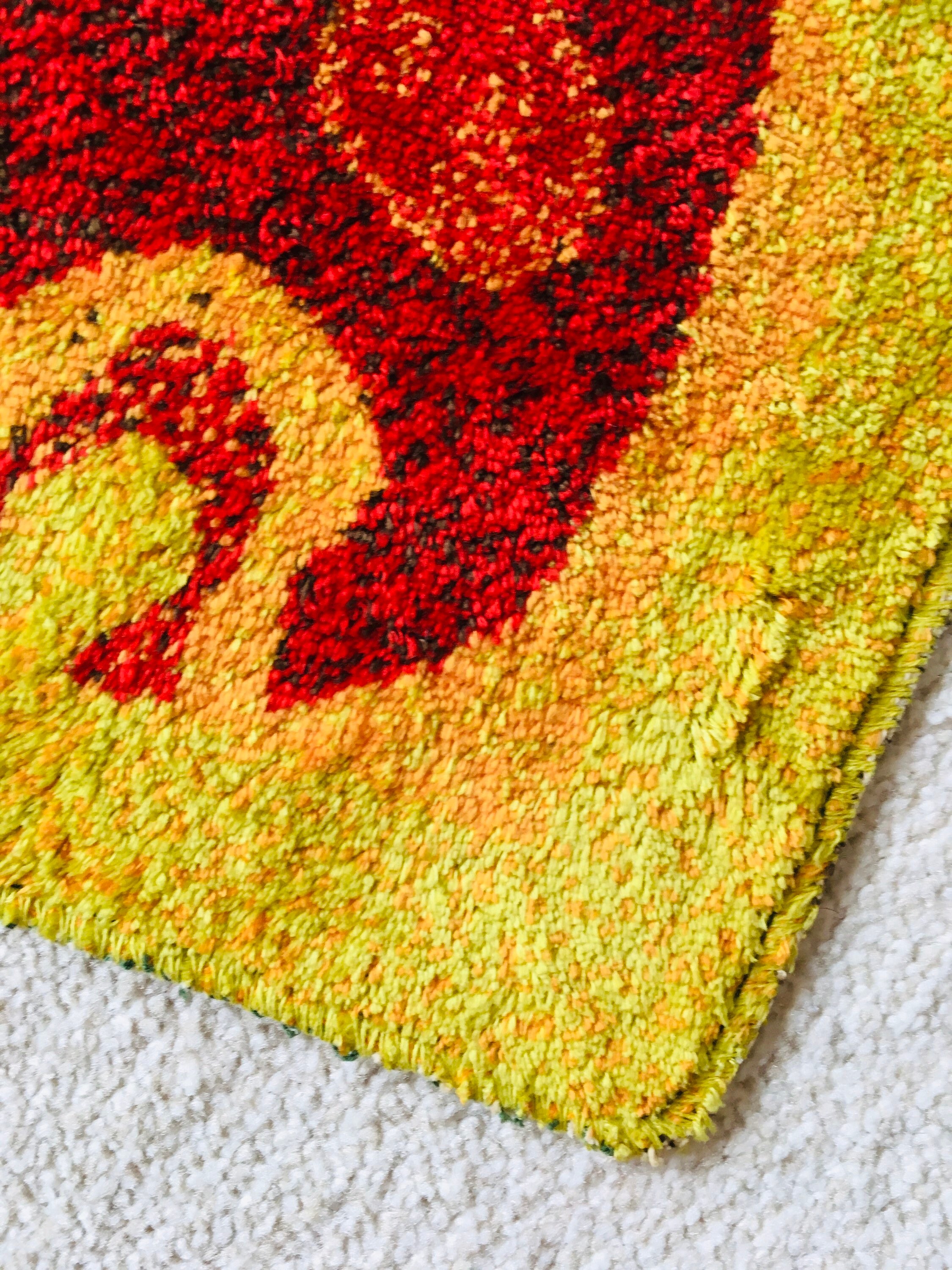 Vintage Velvet Wall Tapestry Midcentury Modernist Retro Home Etsy