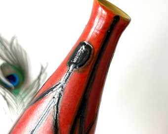 Midcentury Tófej Vintage Retro Hungarian Keramik Fat Lava Vase