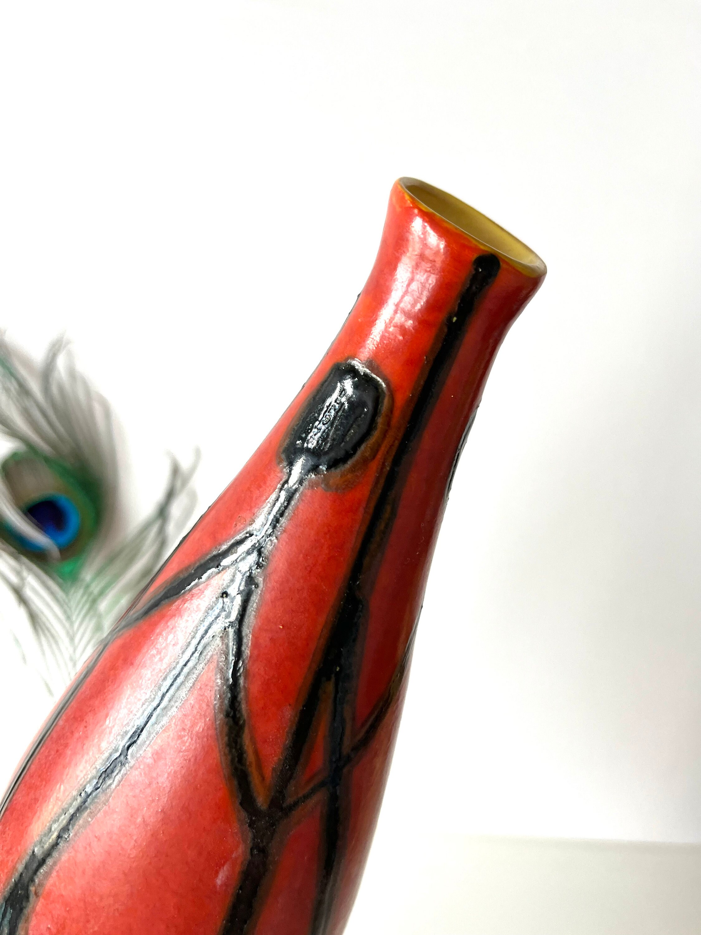 Midcentury Tófej Vintage Retro Hungarian Keramik Fat Lava Vase