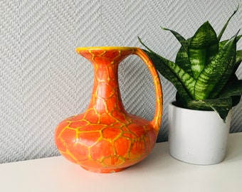 Vintage Midcentury Hungarian Ceramic Fat Lava Vase, Ceramic Shelf