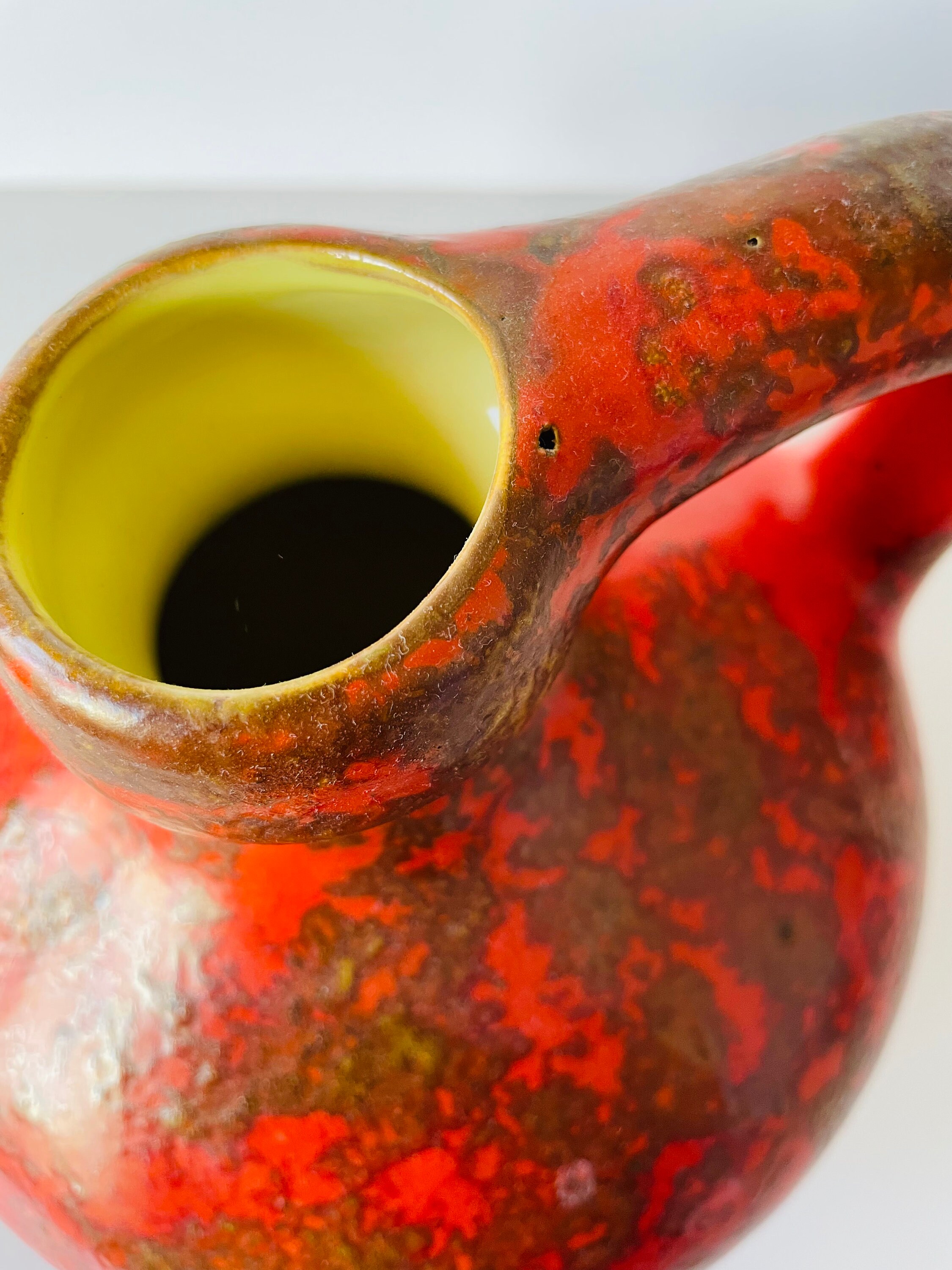 Midcentury Tófej Vintage Retro Hungarian Keramik Fat Lava Vase
